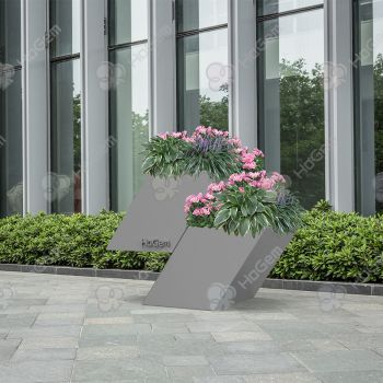 大型立體花壇設計制作過程
